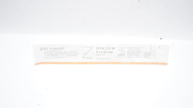 BD 382268 Angiocath I.V. Cath. For Special Placement 14GA x 3.25in. 249ml/min(x)